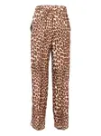 Шелковые брюки с леопардовым принтом P.A.R.O.S.H., коричневый - фото 2