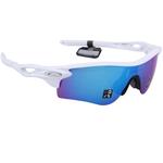 Очки для велоспорта Oakley, 9206-77 Синие с бело-красным покрытием линз - фото 4