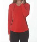 Красный топ с V-образным вырезом Eli - фото