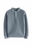 Рубашка с длинным рукавом LONG SLEEVE TEXTURED REGULAR FIT Next, синий - фото