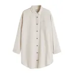 Ночная рубашка H&M Home Washed Linen, бежевый - фото