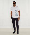 Футболка мужская Boss Green из хлопка и лиоцелла с принтом, белый - фото 2