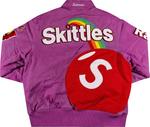 Куртка Supreme x Skittles x Mitchell & Ness Varsity Jacket 'Purple', фиолетовый - фото 3