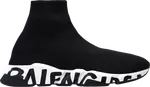 Кроссовки Balenciaga Speed Sneaker Midsole Graffiti - Black White, черный - фото