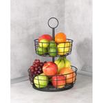 Этажерка Multi-Korb-Etagère современная корзина для овощей и фруктов с ручкой, двухъярусная фруктовая корзина Wenko, черный - фото 6