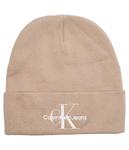 Шапка женская Calvin Klein Jeans с вышитым логотипом, бежевый - фото