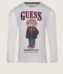 Лонгслив regular fit Guess, белый - фото