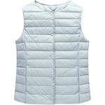 Жилет Chickle Collarless Lightweight Quilted Zip Women's, голубой - фото