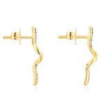 Серьги Tous St. Tropez Spiral, золото/хромдиопсид/сапфиры/аметист - фото 2