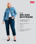 Модные джинсы-бойфренды больших размеров Levi's, мульти - фото 5