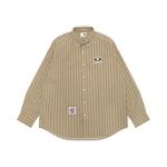 Рубашка A Bathing APE с полосками и вышивкой Aape, синий - фото 2