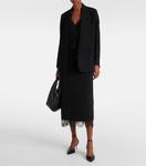 Майка с кружевной отделкой черного цвета Vince - фото 2