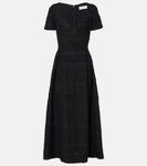 Платье миди из макраме Elie Saab, черный - фото