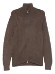 Кардиган на молнии Barba, коричневый - фото