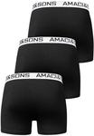 Боксеры Amaci&Sons 3 шт, черный - фото 2