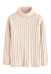 Джемпер Next REGULAR FIT-ROLL NECK, Oatmeal/Beige - фото 4