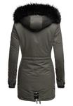 Пальто зимнее Navahoo с меховым капюшоном, серый - фото 4