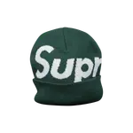 Шапка-бини Supreme с большим логотипом, цвет Зеленый - фото