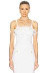 Топ без рукавов Alessandra Rich, White - фото