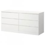 Комод с 6 ящиками IKEA Malm, 160x78 см, белый - фото