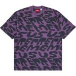 Футболка Supreme Stacked Intarsia, фиолетовый - фото