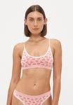 Бюстье ONLY ONLHOLLY PATTERN SCOOP BRALETTE, Candy Pink/Red /Light Pink - фото