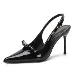 Туфли женские на высоком каблуке Luji, черный - фото