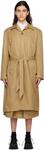 Бежевый длинный плащ Wooyoungmi - фото