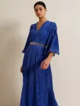 Платье Phase Eight Venetia Pleated Maxi, синий - фото 3