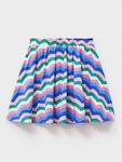 Детская хлопковая юбка с принтом Crew Clothing, Multi Blue - фото
