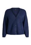 Кардиган Zizzi MIT V-AUSSCHNITT, Navy Blazer Mel/Mottled Dark Blue - фото 4