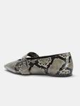 Балетки Pull&Bear Ballet Flats with Strap, цвет greige/dark grey - фото 4
