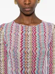 Мини-платье с узором «елочка» Missoni, белый - фото 5
