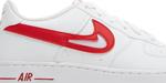 Кроссовки Nike Air Force 1 GS 'Cut-Out Swoosh - White University Red', белый - фото 3