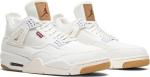 Кроссовки Levis x Air Jordan 4 Retro White Denim, белый - фото 8