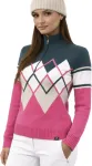 HEAD Women’s Coco Merino Wool Pullover – Quarter Zip, Argyle Knit - фото 4