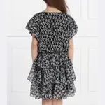 Платье из жоржетта Pinko Up, черный - фото 3