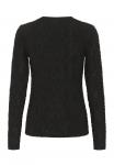Топ Kaffe Long sleeved top, Black Deep/Mottled Black - фото 6
