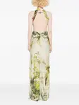 Платье макси с принтом Elie Saab, зеленый - фото 4