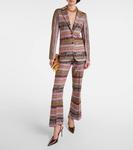 Металлизированные расклешенные брюки зигзаг Missoni, Multicolor Space-dyed With Dark Base - фото 2