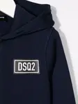 Куртка с капюшоном и нашивкой-логотипом DSQUARED2 KIDS, синий - фото 3