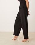 Брюки-бочонки премиум-класса из ткани понте ASOS DESIGN черного цвета - фото 5