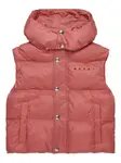 Дутый жилет с логотипом Marni Kids, розовый - фото