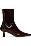 Aeyde Коричневые лакированные ботинки Sila - фото