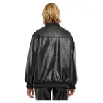 Куртка Urban Classics Synthetic Leather bomber, черный - фото 2