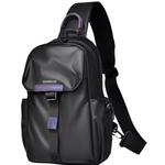 Warrior PU Слинг-сумка Regular Мужская Черная, Крутой Черный [Вместительная слинг-сумка] - фото 2