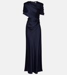 Платье с накидкой и драпировкой Stella McCartney, Ink - фото