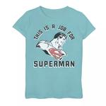 Футболка с рисунком Superman Supermans Job для девочек 7–16 лет DC Comics - фото