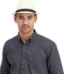 Легкая мужская соломенная шляпа-федора Levi's, Ivory Straw - фото 3