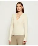 Свитер Slim fit Patrizia Pepe, белый - фото